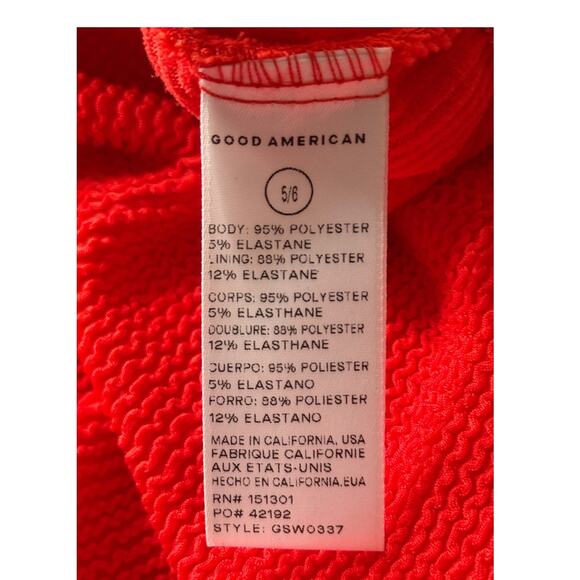 Good American Always Fits One Shoulder Textured One Piece Swimsuit 5/6 2XL 3XL - Picture 4 of 5